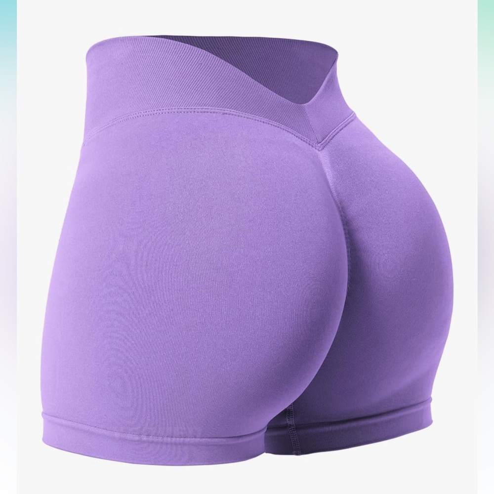 Yeoreo V back shorts bundle purple and dark gray